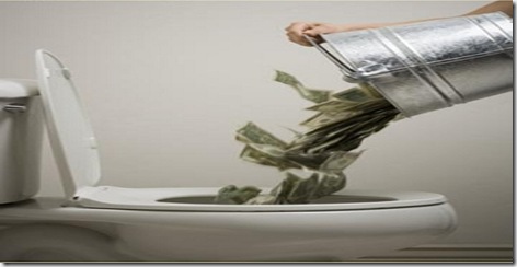 money toilet